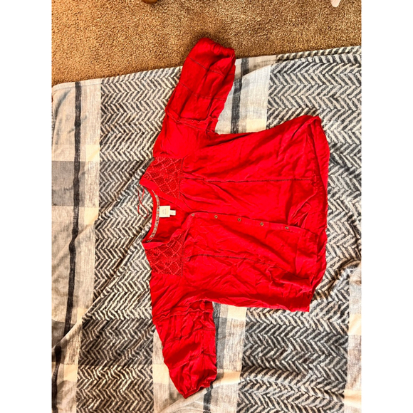 Knox Rose Tops - Women's Knox Rose Red Blouse Size XL